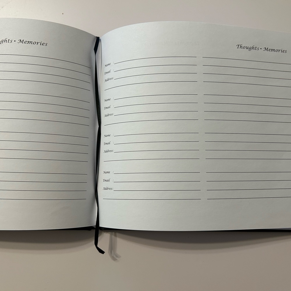 In Loving Memory Funeral Guest Book for Memorial Service - Photo insert - NEW - Picture 2 of 7